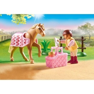 Playmobil Country - Pony Farm, Figurina colectie ponei de calarie german  - Img 4