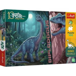 PUZZLE TREFL 100 FAMILIA TREFLIK DINO WORLD DIPLODOCUS