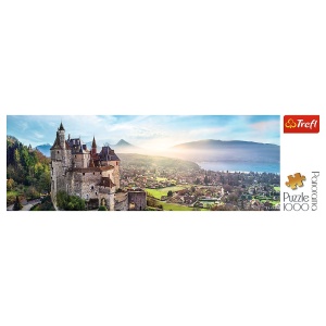PUZZLE TREFL 1000 PANORAMA CASTELUL MENTHON - Img 3