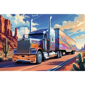 PUZZLE TREFL 160 CAMION PE DRUM - Img 2