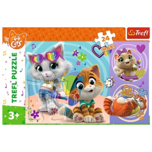 PUZZLE TREFL 24 MAXI 44 DE PISICI PISICILE FERICITE - Img 3