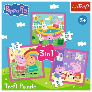 PUZZLE TREFL 3IN1 PEPPA PIG SI PRIETENII - Img 5