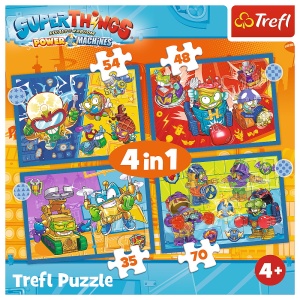 PUZZLE TREFL 4IN1 SUPER THINGS SUPER ACTIUNEA - Img 6