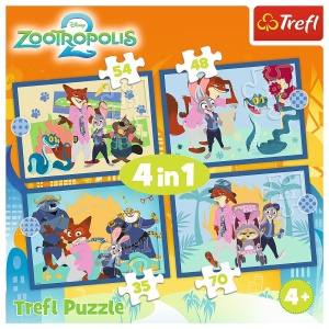 PUZZLE TREFL 4IN1 ZOOTOPIA PLINA DE AVENTURI - Img 6