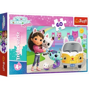 PUZZLE TREFL 60 GABBYS DOLLHOUSE CASA PISICII LUI GABBY