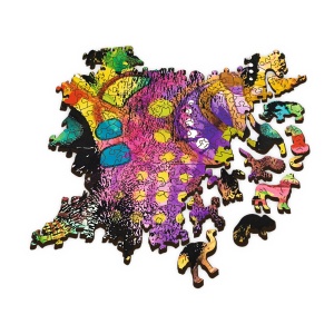 PUZZLE TREFL DIN LEMN 1000 PIESE PISICUTA COLORATA - Img 3