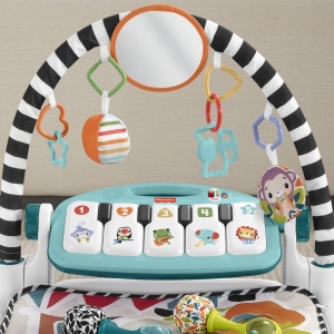 Saltea de joaca Fisher Price cu pian muzical, design unisex, multicolor, 70x45x10cm  - Img 9