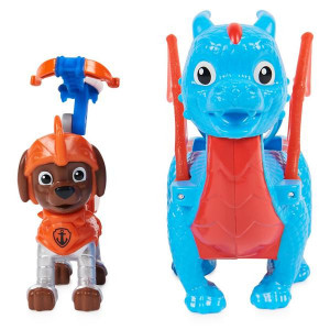Set 2 Figurine Paw Patrol Rescue Knights - Zuma si Dragonul Ruby - Img 3
