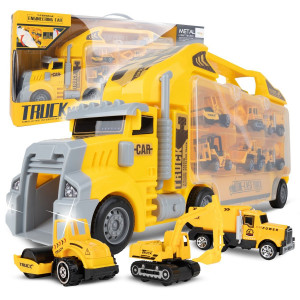 Set Camion cu 6 Vehicule Metalice MalPlay in Forma de Geamantan - Img 3