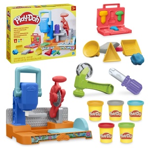 Set creativ Play Doh, banc de lucru cu scule, multicolor, 27.94x21.59x6.66cm  - Img 5
