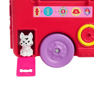 Set de joaca Barbie, papusa Chelsea cu masina de pompieri transformabila in casuta si accesorii - Img 5