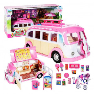 Set de joaca Malplay, Masina de inghetata pentru papusi cu accesorii, 25 cm - Img 5