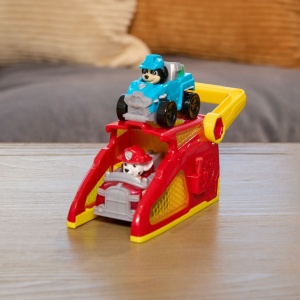 Set figurine Paw Patrol Marshall cu vehicul lansator, rosu, 25.08x20.32x8.26cm - Img 6