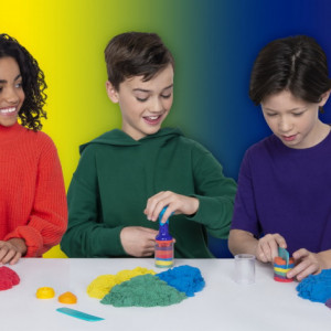 Set Kinetic Sand - Curcubeu cu accesorii, 383g - Img 4