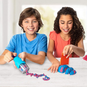 Set Kinetic Sand - Sandtastic, albastru si rosu, 907g - Img 3