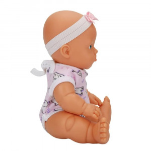 Set Papusa Bebelus Ada cu accesorii, Dollz n More, 23 cm, Roz - Img 5