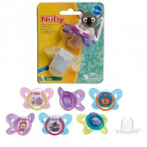 Suzeta Nuby fluture din silicon cu capac, 0-6 luni,produs livrat aleatoriu - Img 2
