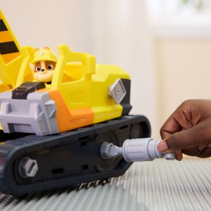 Vehicul tematic pentru copii Paw Patrol, Rubble si Buldozer Multifunctional 2in1 - Img 7