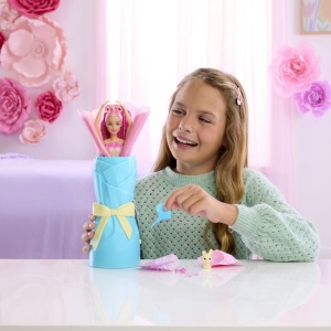 BARBIE PETAL POP SET PAPUSA BARBIE LALEA ROZ SI ACCESORII - Img 4