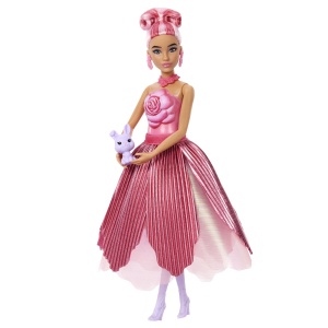 BARBIE PETAL POP SET PAPUSA BARBIE TRANDAFIR ROSU SI ACCESORII - Img 8