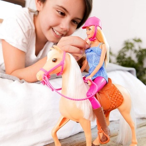 BARBIE SET PAPUSA CU CAL - Img 4