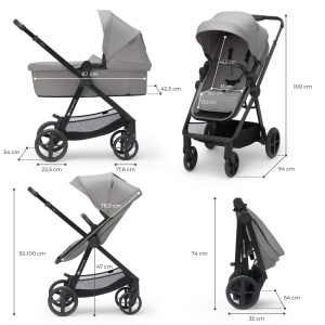 CARUCIOR KINDERKRAFT NEWLY, 3 IN 1, LIGHT GREY - Img 7