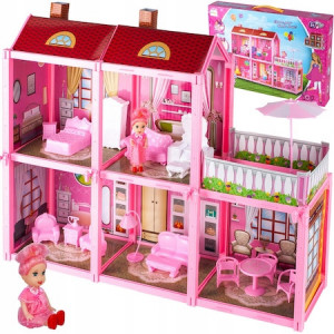 Casuta pentru papusi Malplay Fashion Villa,111 piese, cu mobilier si papusica - Img 5