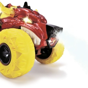 DICKIE MASINA DE TEREN FLAMING FIRE MONSTER CU LUMINI SUNETE SUSPENSII SI FUNCTIE ABUR 25CM - Img 8