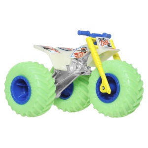 HOT WHEELS MONSTER TRUCK GLOW IN THE DARK MASINUTA TRI TO CRUSH ME SCARA 1 LA 64