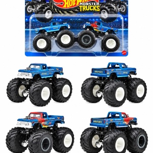 HOT WHEELS MONSTER TRUCK SET 2 MASINI BIGFOOT SI BIGFOOT BITE SCARA 1 LA 64 - Img 4
