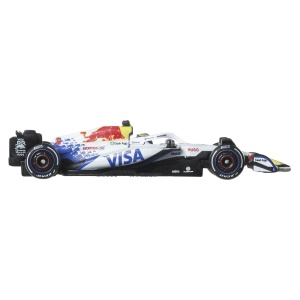 HOT WHEELS PREMIUM REAL RIDERS FORMULA 1 2024 MASINUTA METALICA VISA CASH APP RACING BULLS FORMULA ONE TEAM SCARA 1 LA 64 - Img 4