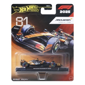 HOT WHEELS PREMIUM REAL RIDERS FORMULA 1 2024 MASINUTA METALICA MCLAREN FORMULA 1 TEAM NUMARUL 81 SCARA 1 LA 64 - Img 2