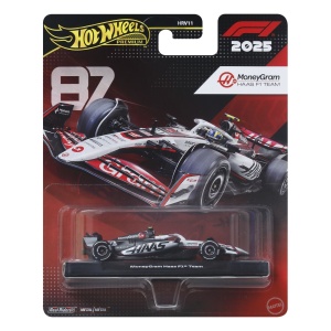 HOT WHEELS PREMIUM REAL RIDERS FORMULA 1 2024 MASINUTA METALICA MONEYGRAM HAAS F1 TEAM SCARA 1 LA 64 - Img 2