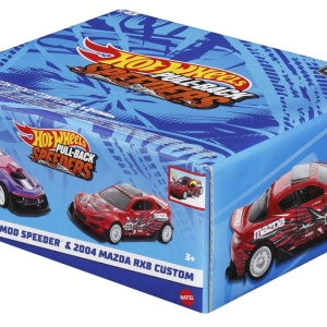 HOT WHEELS SET 2 MASINUTE METALICE PULL BACK MOD SPEEDER SI 2004 MAZDA RX8 CUSTOM 1:43 - Img 2