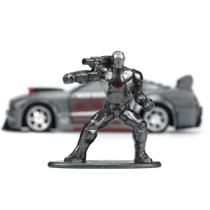 JADA MARVEL MASINUTA METALICA FORD MUSTANG SCARA 1:32 SI FIGURINA METALICA WAR MACHINE - Img 5
