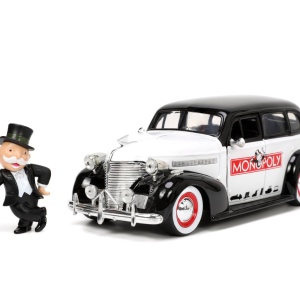 JADA SET MASINUTA METALICA CHEVROLET MASTER DELUXE 1939 SCARA 1:24 SI FIGURINA MR MONOPOLY - Img 3