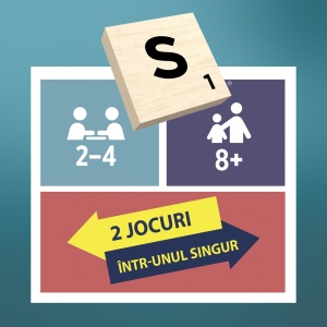 JOC SCRABBLE 2 IN 1 DIN LEMN IN LIMBA ROMANA - Img 8