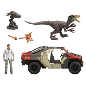 JURASSIC WORLD REBIRTH SET VEHICUL DE LUPTA LAUNCH N BATTLE CU FIGURINE SI ACCESORII - Img 2