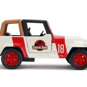 JURASSIK PARK DINO MASINUTA METALICA JEEP WRANGLER SCARA 1:32 - Img 3