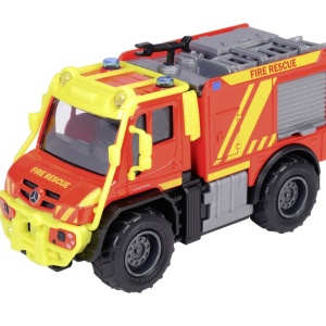 MAJORETTE MASINA METALICA DE POMPIERI MERCEDES UNIMOG U530 SCARA 1 LA 43