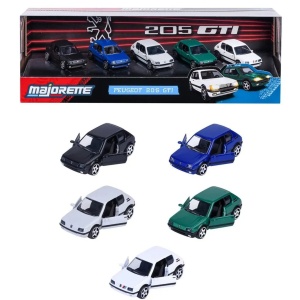 MAJORETTE SET 5 MASINUTE METALICE PEUGEOT 205 GTI SCARA 1 LA 64 - Img 3