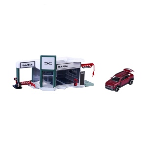 MAJORETTE SET SHOWROOM AUTO DACIA CU MASINUTA INCLUSA DACIA DUSTER SCARA 1 LA 64 - Img 2