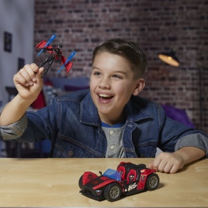 MARVEL SPIDER MAN VENOM VERSUS LANSATOR AUTO SI FIGURINA MILES MORALES - Img 3