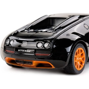 MASINA CU TELECOMANDA BUGATTI GRAND SPORT VITESSE NEGRU CU SCARA 1 LA 18 - Img 5