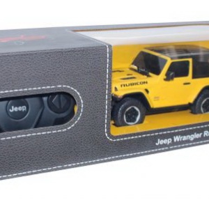 MASINA CU TELECOMANDA JEEP WRANGLER RUBICON GALBEN CU SCARA 1 LA 24 - Img 2