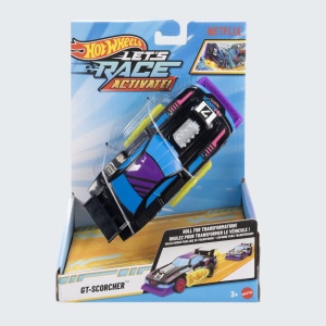 Masinuta Hot Wheels GT Scorcher, 1:32, albastru/negru, 21.5x16.5x7cm  - Img 2