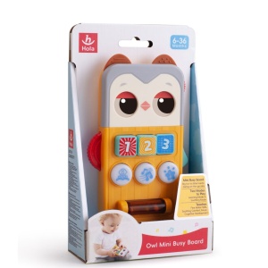 Mini tablita educativa interactiva Hola, bufnita, muzica si lumini, 19.4x11.5x4.8cm - Img 2