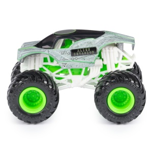 MONSTER JAM MASINUTA METALICA ALIEN INVASION SCARA 1 LA 64 - Img 4