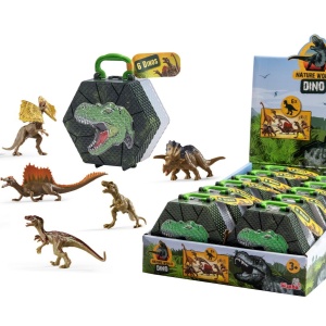 NATURE WORLD DINO SET 6 DINOZAURI IN CUTIE PIRAMIDA - Img 2