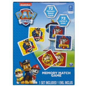Pachet joc educativ, Paw Patrol, PATRULA CATELUSILOR MEMORY GAME, multicolor, 27x21x4.5cm